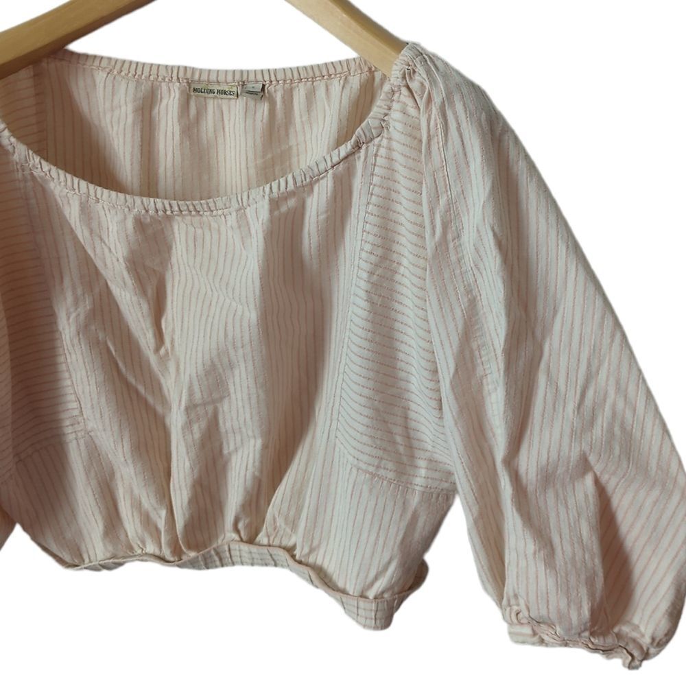 Anthropologie Holding Horses Aria Striped Off-the-Shoulder Top - Picture 6 of 8